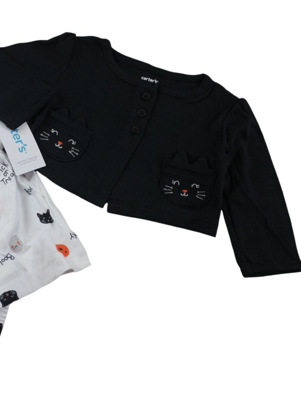 Carters Halloween Trick or Treat Dress Cardigan Set NB Newborn 3M Baby Girls NWT - Picture 5 of 5